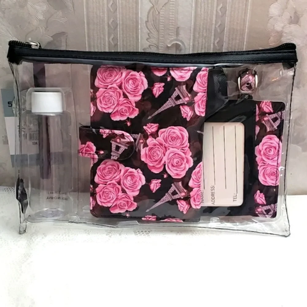 Jessica McClintock 5 Piece Travel Set with Passport Wallet